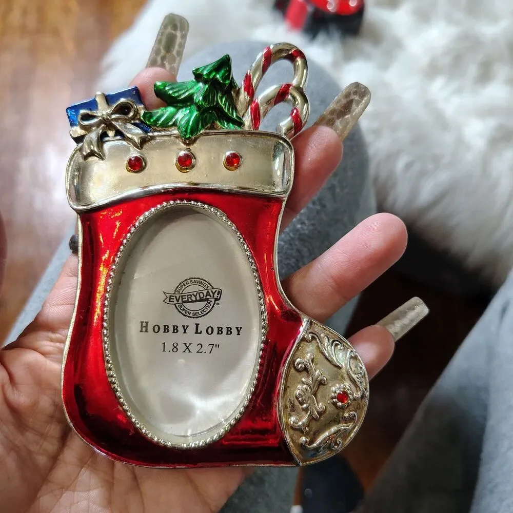 Mini Stocking Shaped Picture Frame Hobby Lobby